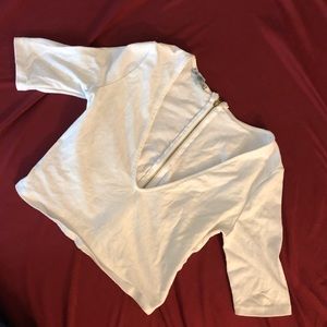 White crop top